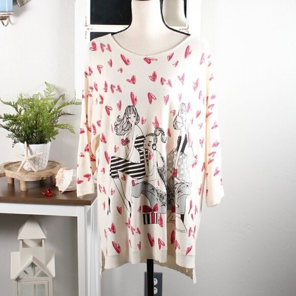 Mesh + Lace Lightweight Sweater - XL - Picture 1 of 6